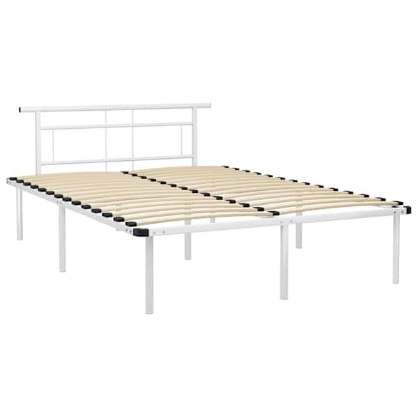 Voodiraam, valge, 140 × 200 cm, metall — mudel 324830