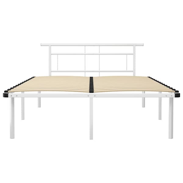 Voodiraam, valge, 140 × 200 cm, metall — mudel 324830