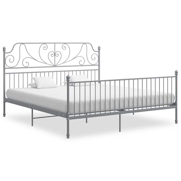 Voodiraam, hall, 200 × 200 cm, metall — mudel 324861