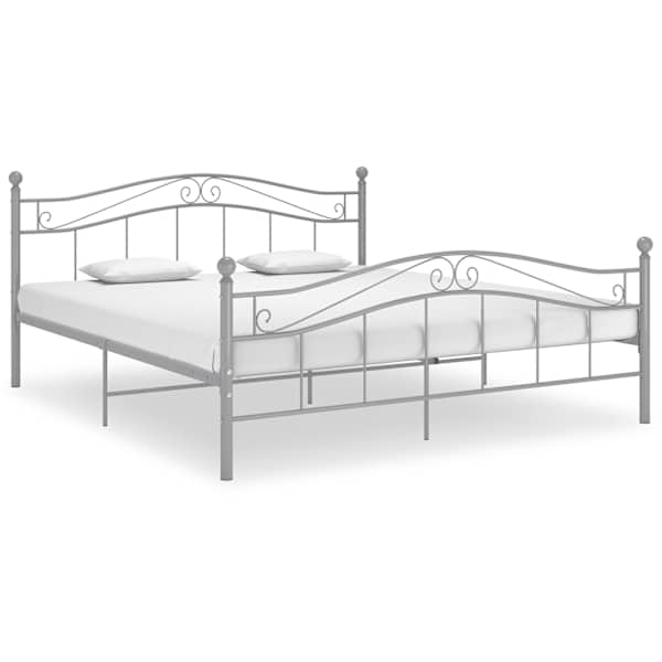 Voodiraam, hall, 140 × 200 cm, metall — mudel 324999