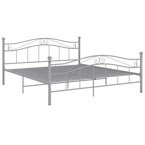 Voodiraam, hall, 140 × 200 cm, metall — mudel 324999