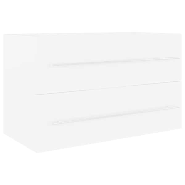 Valamukapp, valge, 80 × 38,5 × 48 cm tehispuit