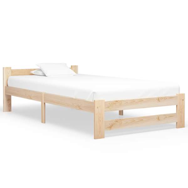 Voodiraam, helepruun, 90 × 200 cm — mudel 321991