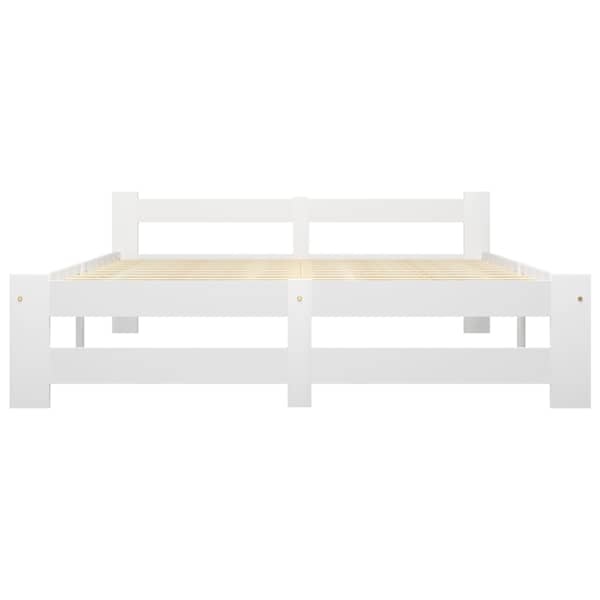 Voodiraam, valge, 140 × 200 cm — mudel 322001