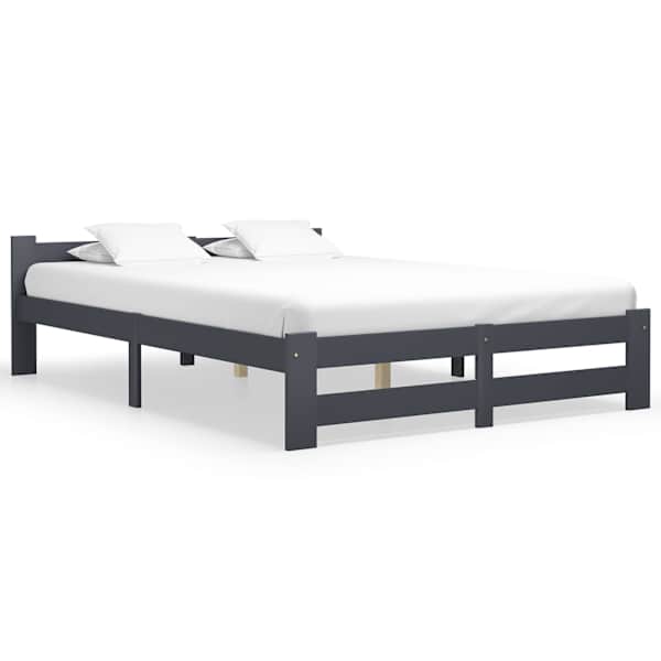 Voodiraam, tumehall, 160 × 200 cm — mudel 322023