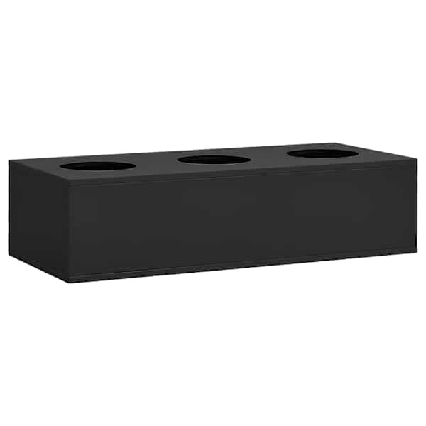 Taimekastiga kontorikapp, antratsiithall, 90 × 40 × 125 cm, teras
