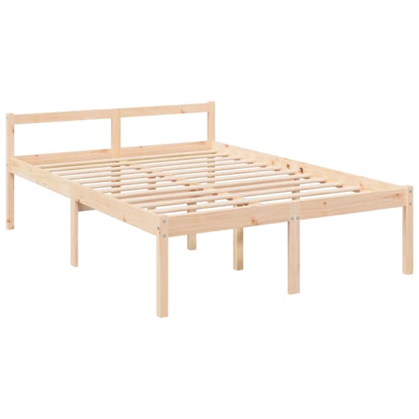 Voodiraam peatsiga, 140 × 190 cm, männipuit — mudel 810594