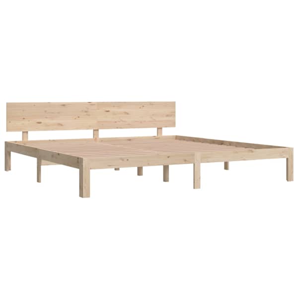 Voodiraam peatsiga, 200 × 200 cm, männipuit — mudel 810515