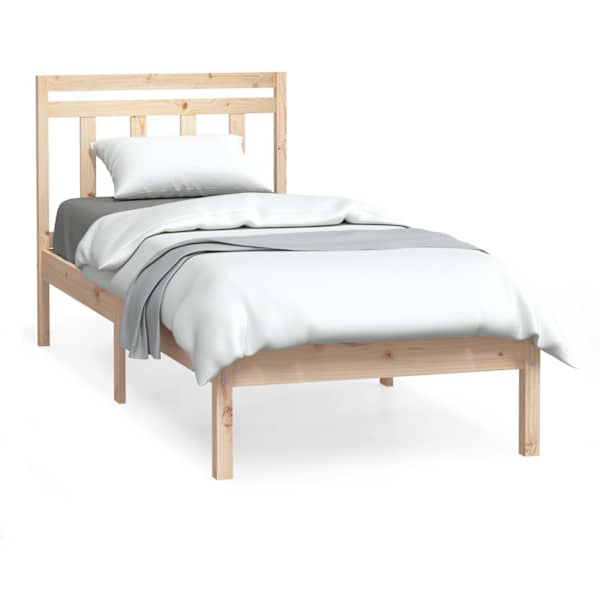 Voodiraam peatsiga, 75 × 190 cm, männipuit — mudel 3100549