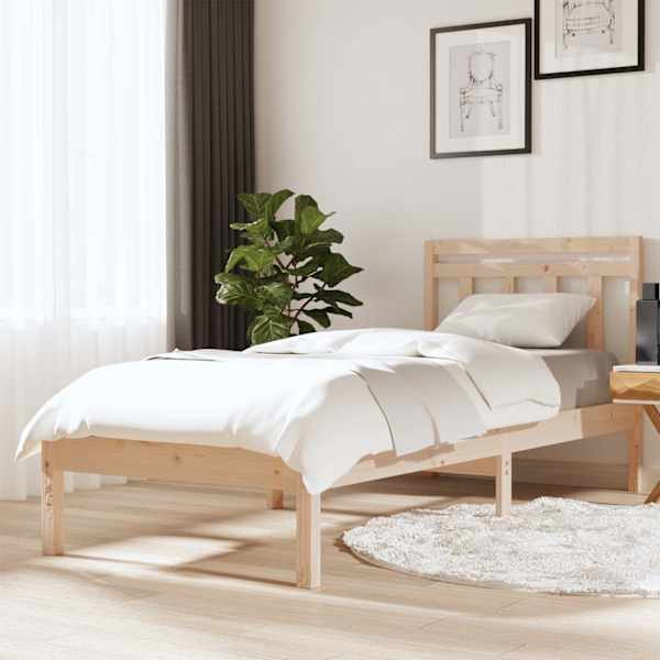 Voodiraam peatsiga, 75 × 190 cm, männipuit — mudel 3100549