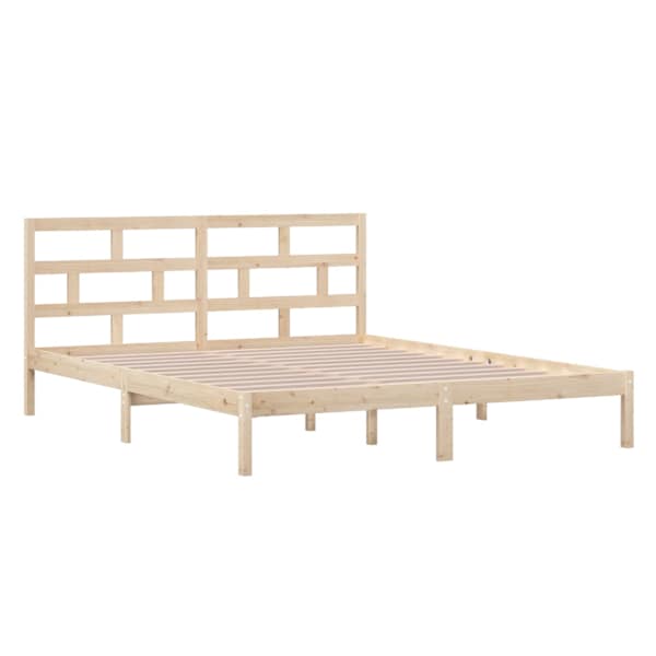 Voodiraam peatsiga, 120 × 190 cm, männipuit — mudel 3101188
