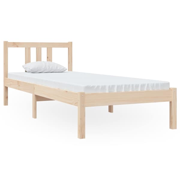Voodiraam peatsiga, 75 × 190 cm, männipuit — mudel 814844