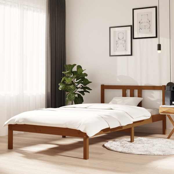 Voodiraam peatsiga, meekarva, 100 × 200 cm, männipuit