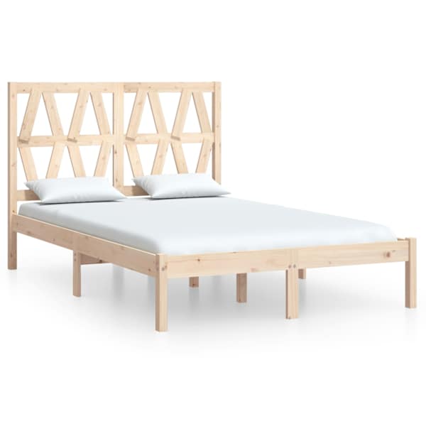 Voodiraam peatsiga, 140 × 190 cm, männipuit — mudel 3103978