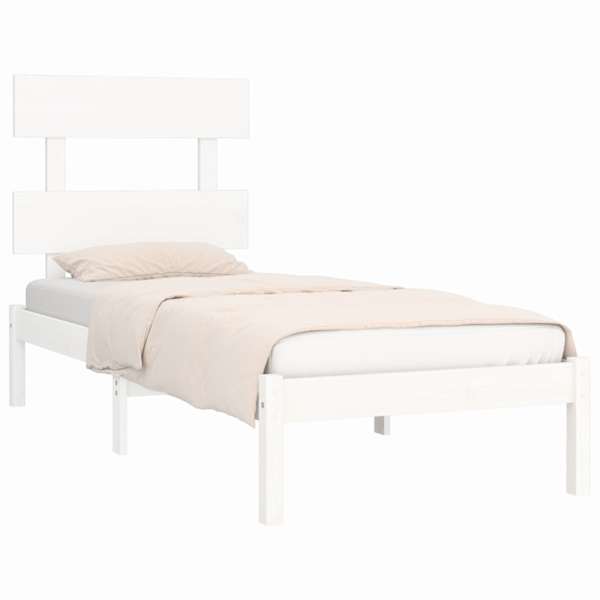 Voodiraam peatsiga, valge, 90 × 200 cm — mudel 3104659