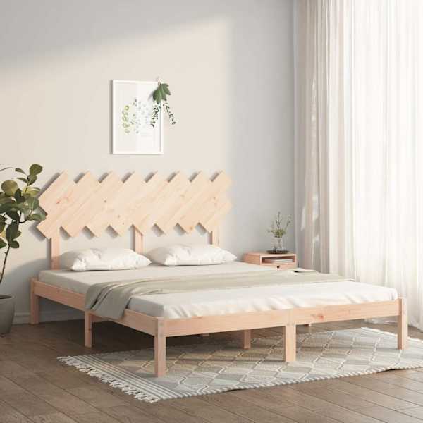 Voodiraam peatsiga, 160 × 200 cm, männipuit — mudel 3104878