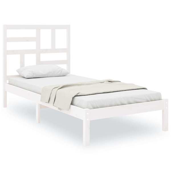 Voodiraam peatsiga, valge, 90 × 200 cm — mudel 3105936
