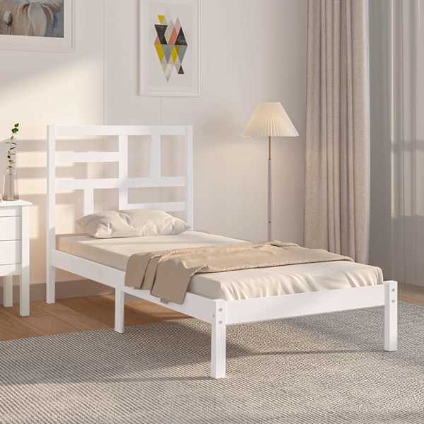 Voodiraam peatsiga, valge, 90 × 200 cm — mudel 3105936