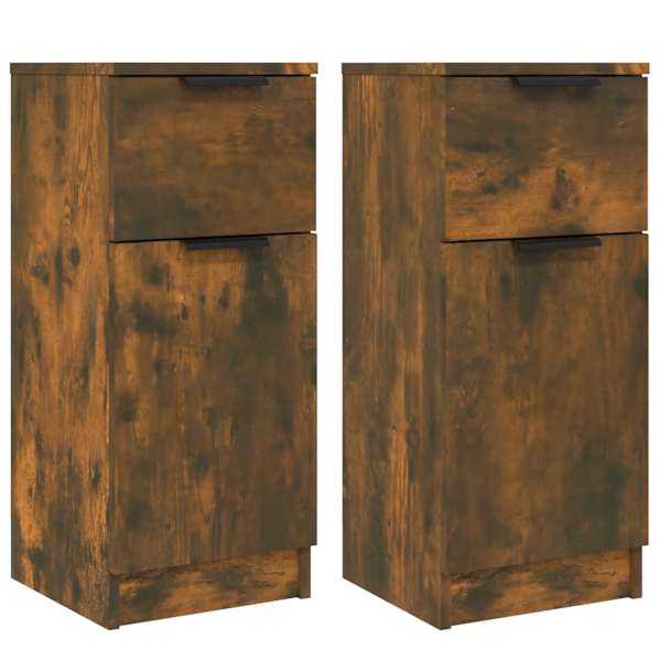 Puhvetkapid 2 tk, Suitsutatud tamm, 30 × 30 × 70 cm tehispuit