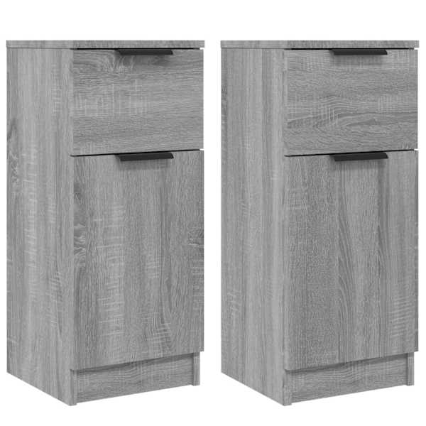 Puhvetkapid 2 tk, hall Sonoma tamm, 30 × 30 × 70 cm, tehispuit