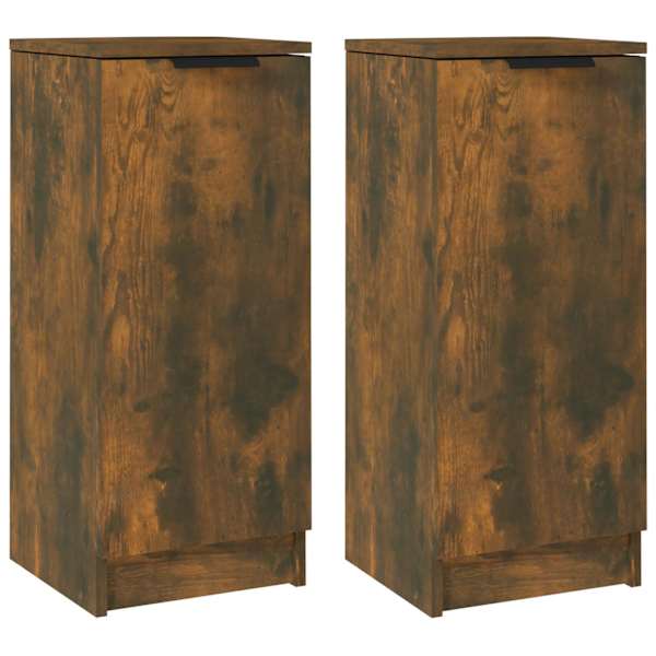 Puhvetkapid 2 tk, Suitsutatud tamm, 30 × 30 × 70 cm tehispuit