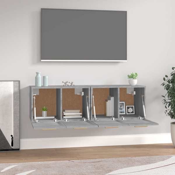Seinakapid, 2 tk, hall Sonoma tamm, 60 × 36,5 × 35 cm, tehispuit