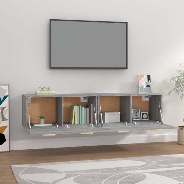 Seinakapid, 2 tk, hall Sonoma tamm,80 × 35 × 36,5 cm, tehispuit