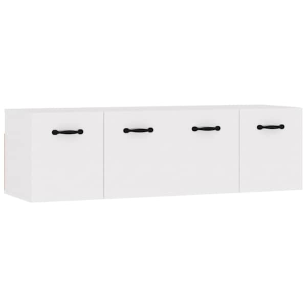 Seinakapid 2 tk, valge, 80 × 35 × 36,5 cm, tehispuit