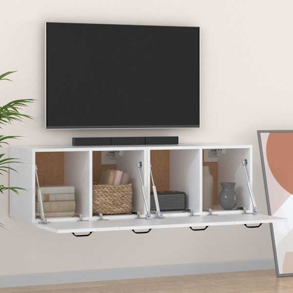 Seinakapid 2 tk, valge, 80 × 35 × 36,5 cm, tehispuit