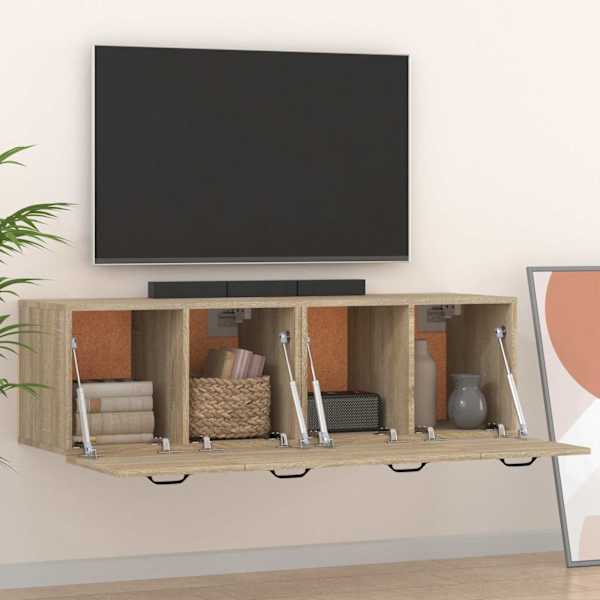 Seinakapp, 2 tk, Sonoma tamm, 80 × 35 × 36,5 cm, tehispuit