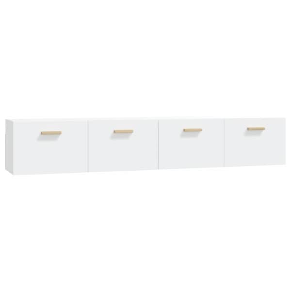 Seinakapid 2 tk, valge, 100 × 36,5 × 35 cm tehispuit