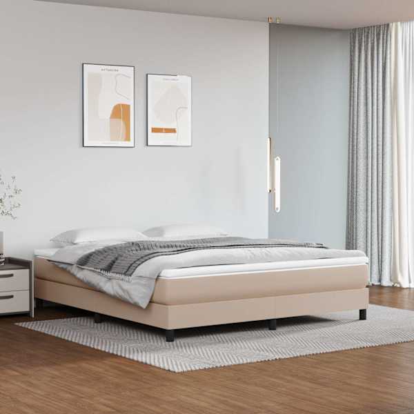Vedrumadrats, keskmine, Cappuccino, 160 × 200 × 20 cm, kunstnahk
