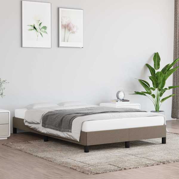 Voodiraam ilma Madratsita Taupe 120 × 200 cm kangas