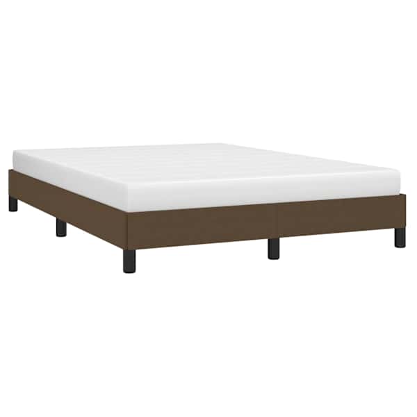 Voodiraam ilma madratsita, tumepruun, 140 × 200 cm, kangas