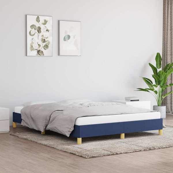 Voodiraam, sinine, 140 × 200 cm, kangas — mudel 346824