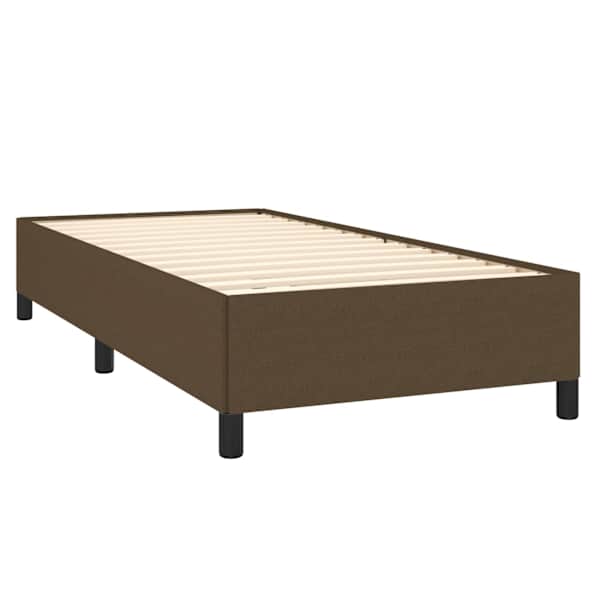 Voodiraam ilma madratsita Tumepruun 80 × 200 cm kangas