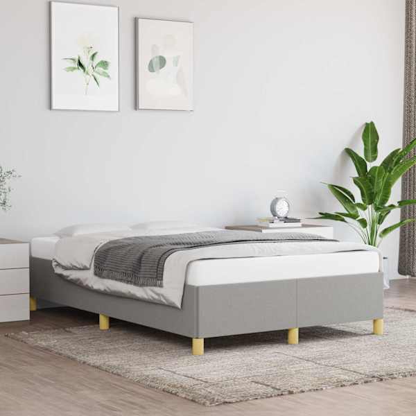 Voodiraam, helehall, 120 × 200 cm, kangas — mudel 347149