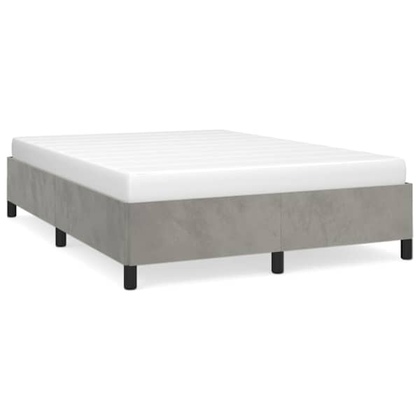 Voodiraam, helehall, 137 × 190 cm, samet — mudel 347354