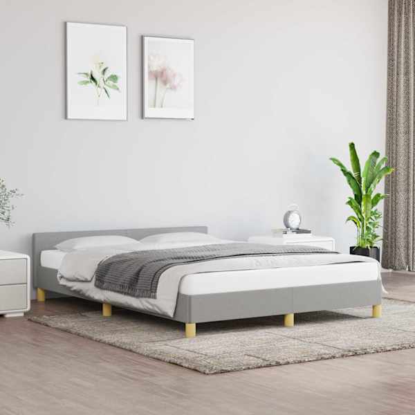 Voodiraam, helehall, 140 × 200 cm, kangas — mudel 347415