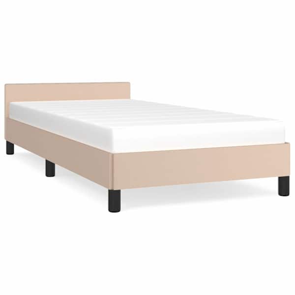 Voodiraam peatsiga, cappuccino, 90 × 200 cm — mudel 347482