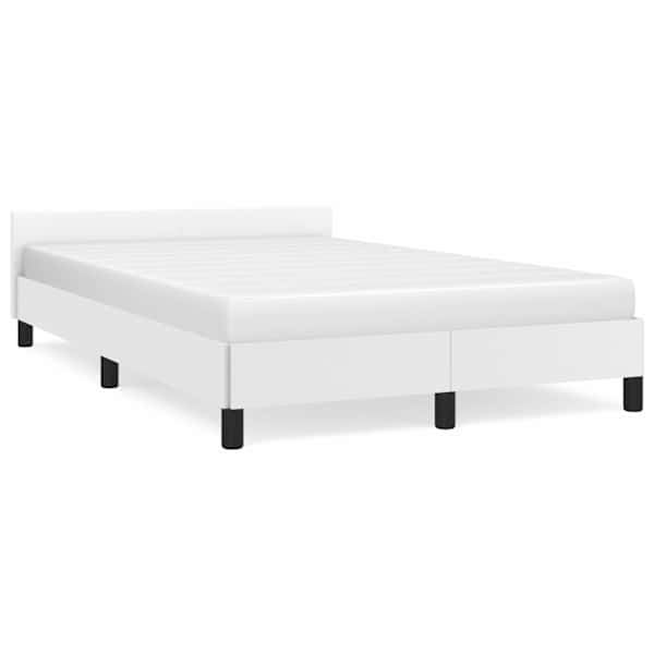Voodiraam peatsiga, valge, 120 × 200 cm — mudel 347490