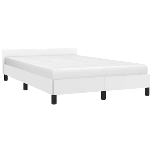 Voodiraam peatsiga, valge, 120 × 200 cm — mudel 347490