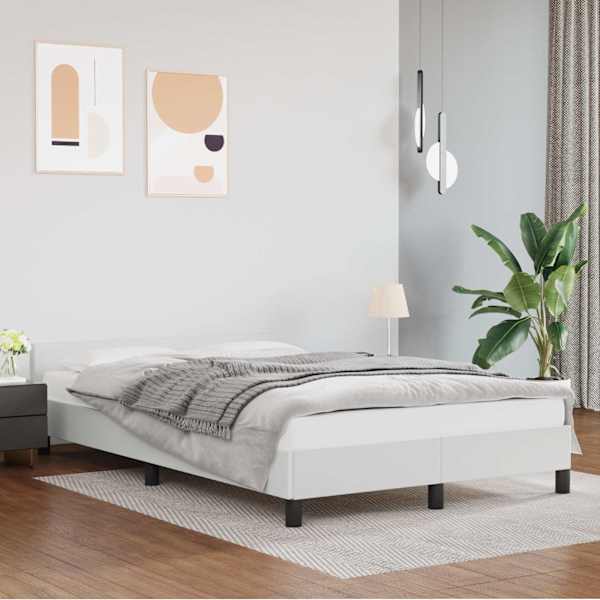 Voodiraam peatsiga, valge, 120 × 200 cm — mudel 347490