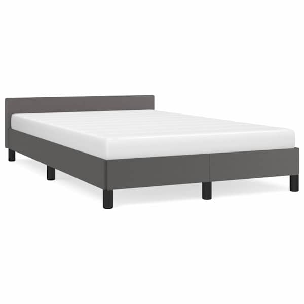 Voodiraam peatsiga, hall, 120 × 200 cm — mudel 347493