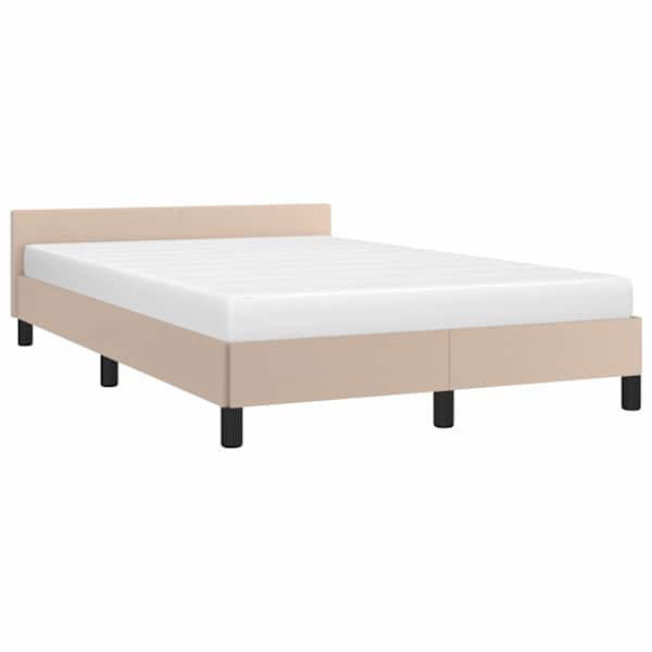 Voodiraam peatsiga, cappuccino, 120 × 200 cm — mudel 347494