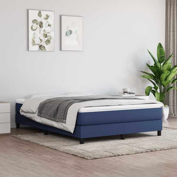 Voodiraam, sinine, 140 × 200 cm, kangas — mudel 3120522