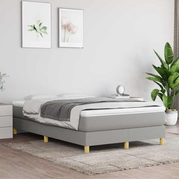 Voodiraam, helehall, 120 × 200 cm, kangas — mudel 3120598