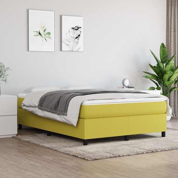 Voodiraam, roheline, 140 × 200 cm, kangas — mudel 3120869