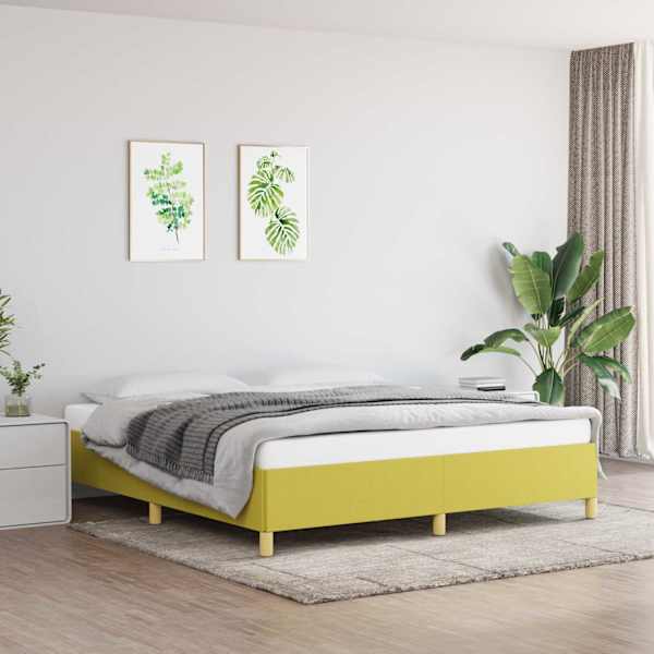 Voodiraam, roheline, 180 × 200 cm, kangas — mudel 3120984