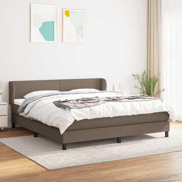 Kontinentaalvoodi koos madratsiga, pruunikashall, 180 × 200 cm, kangas — mudel 3126105